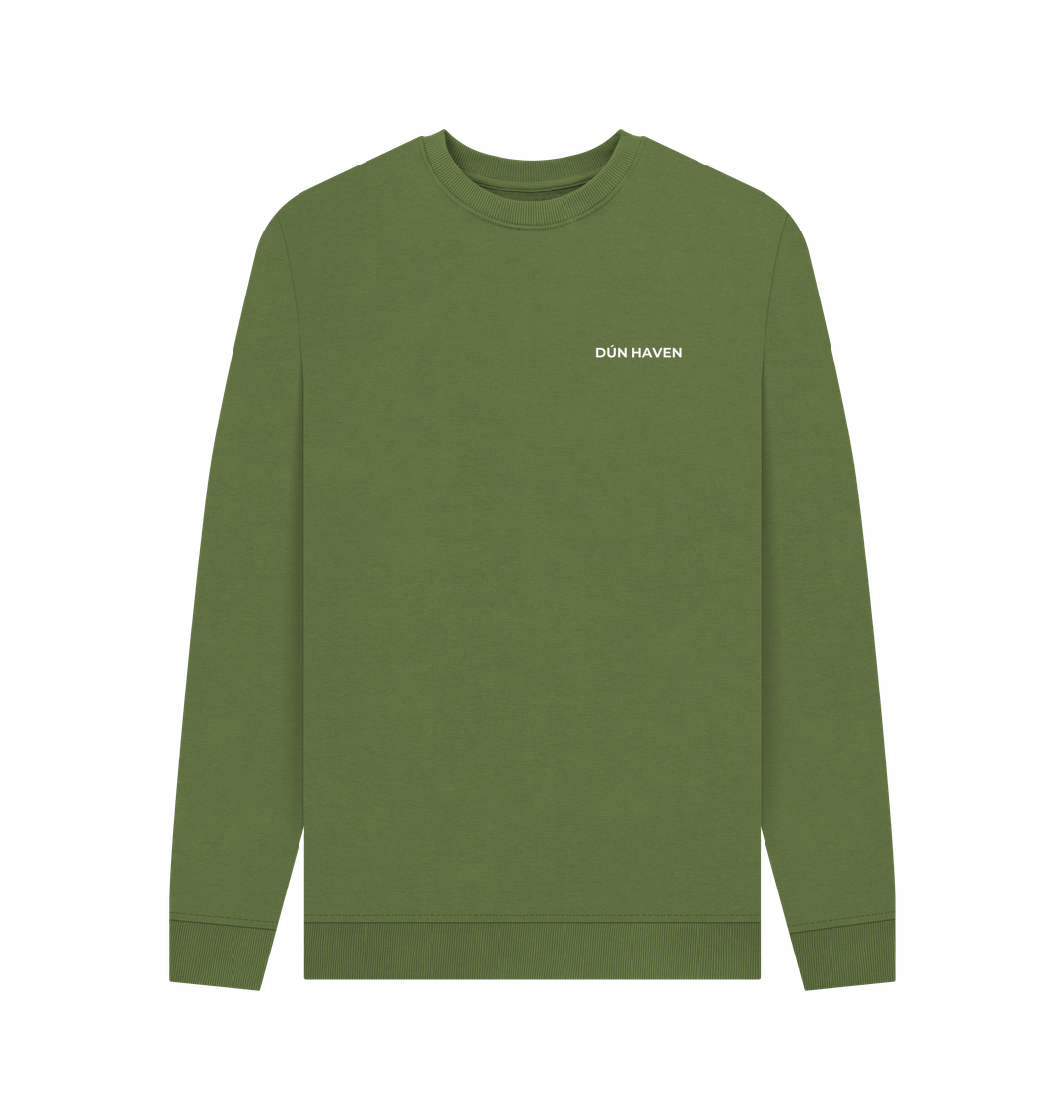 Khaki Printed Sweater Front