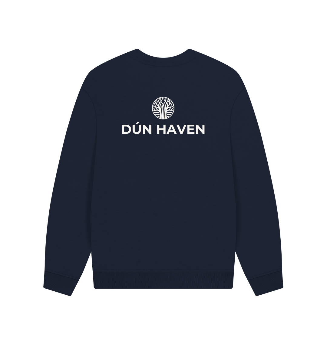 Navy Blue Printed Sweater Back