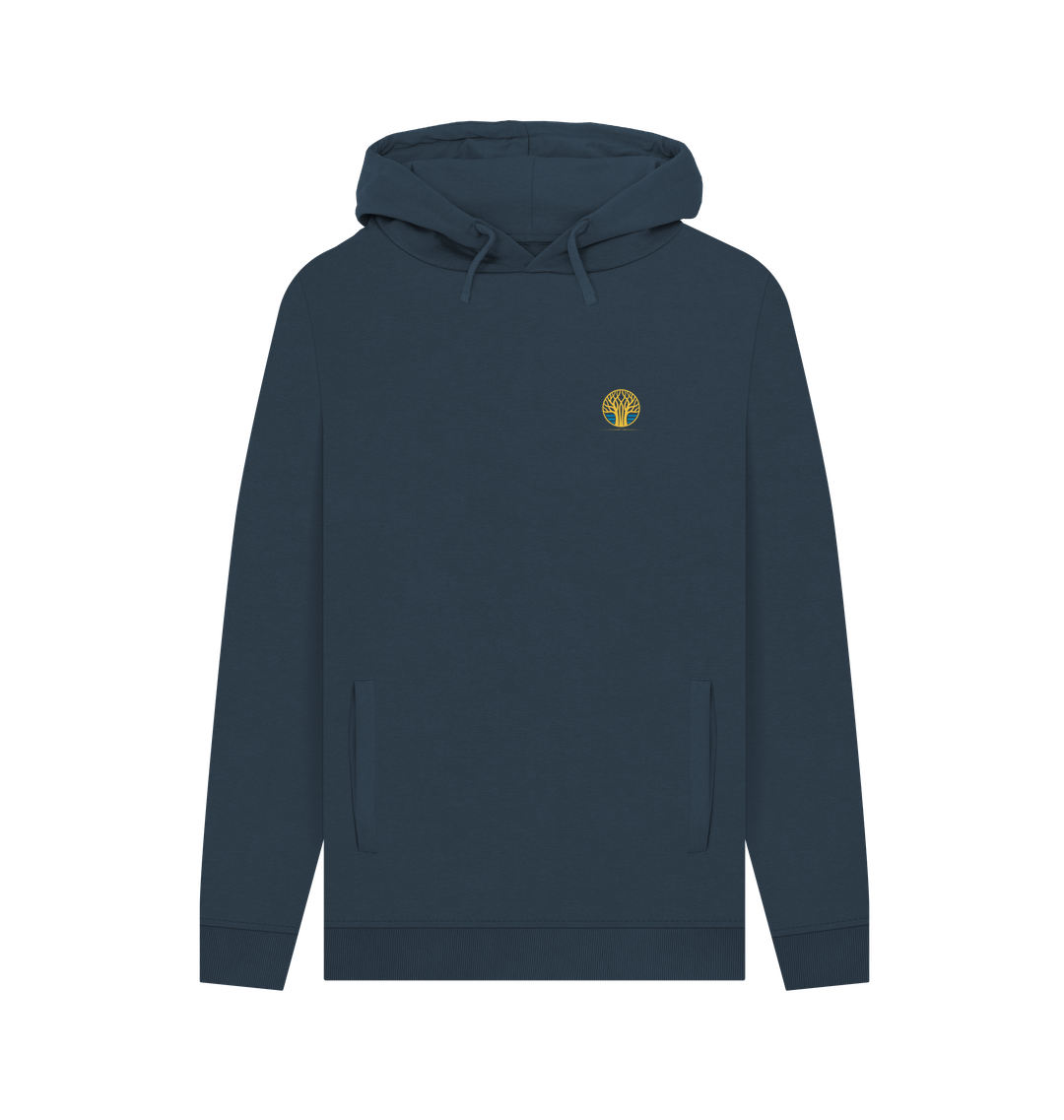 Navy Printed Hoody