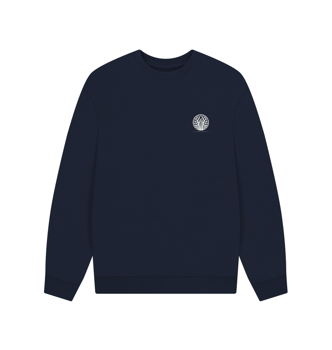 Navy Blue Printed Sweater