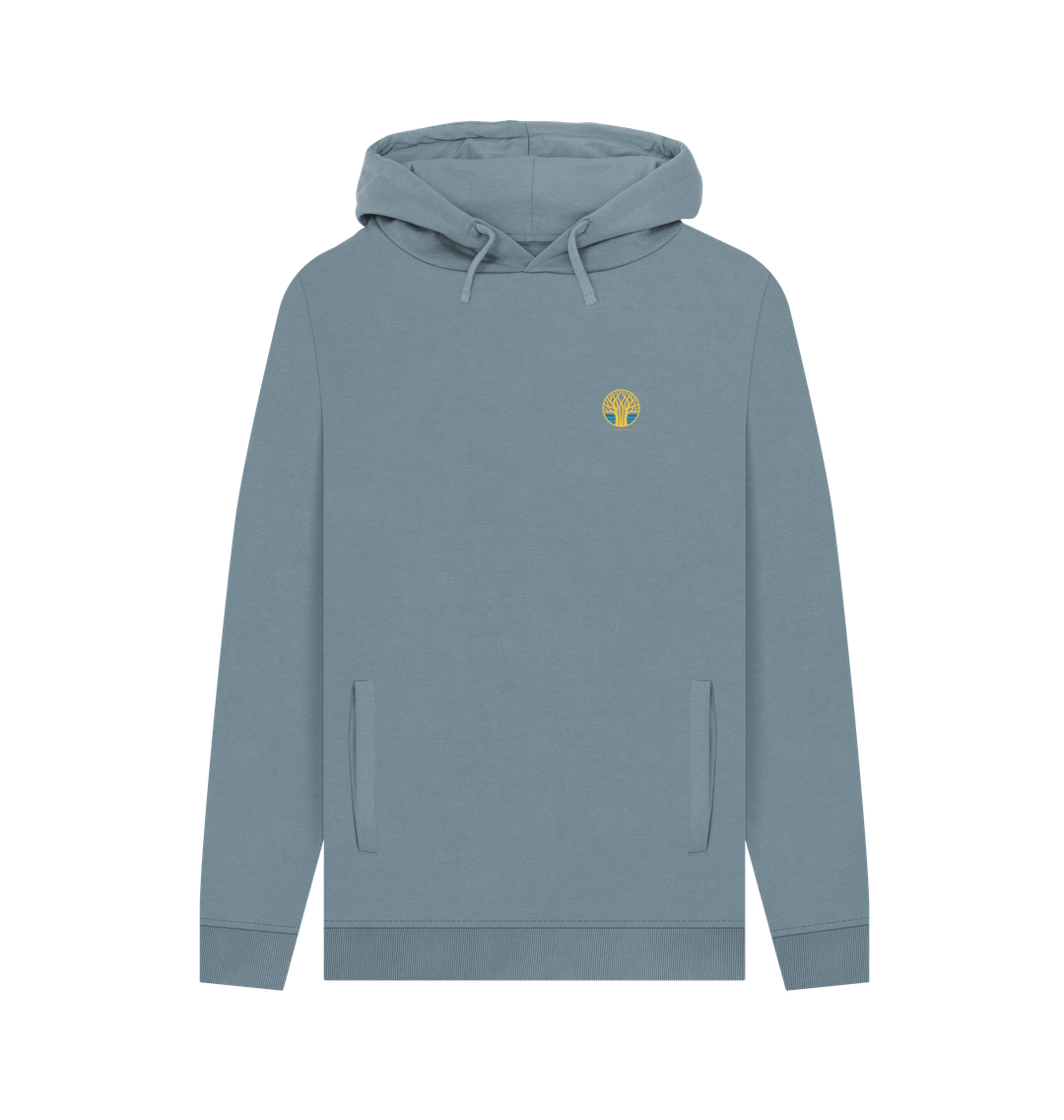 Stone Blue Printed Hoody