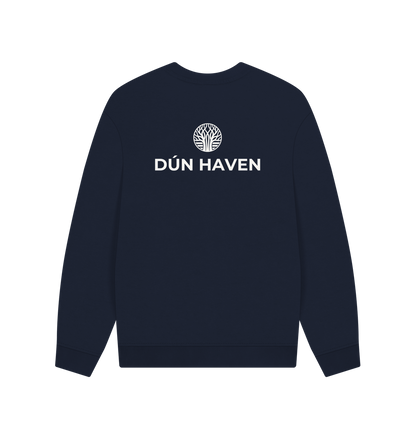 Navy Blue Printed Sweater Back