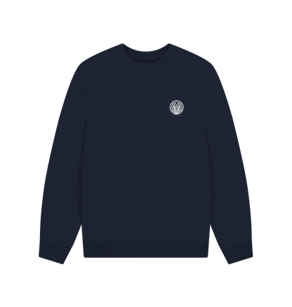 Navy Blue Printed Sweater