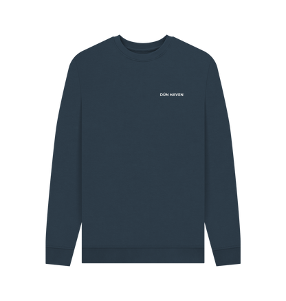 Navy Blue Printed Sweater Front